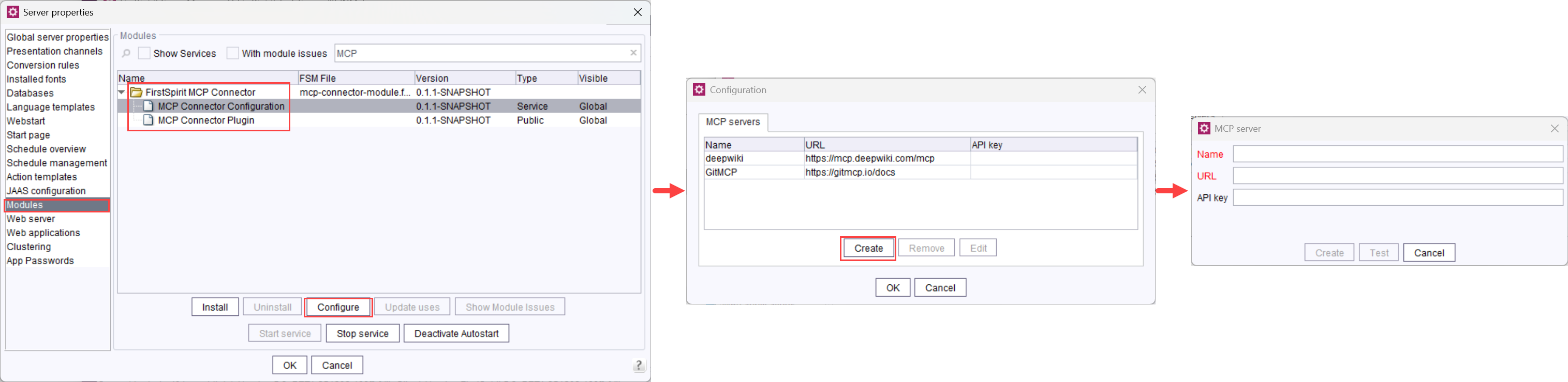 MCP Connector Module Click Path