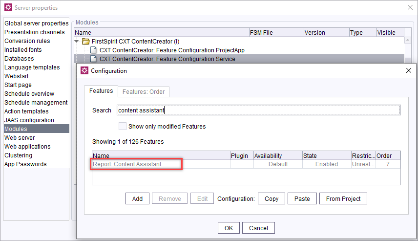 server configuration