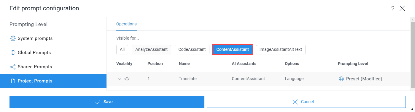 Change visibility of list items