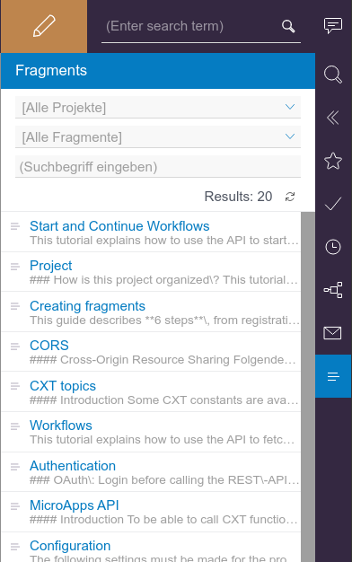 Der Report des Fragment DAP ohne Filter