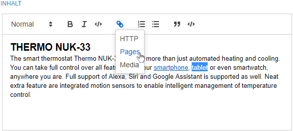 Text in Markdown mit einer Seite referenzieren
