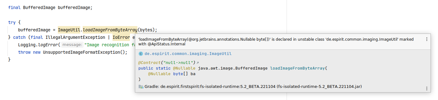 API-Status über Annotation
