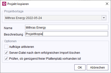 Projekt kopieren