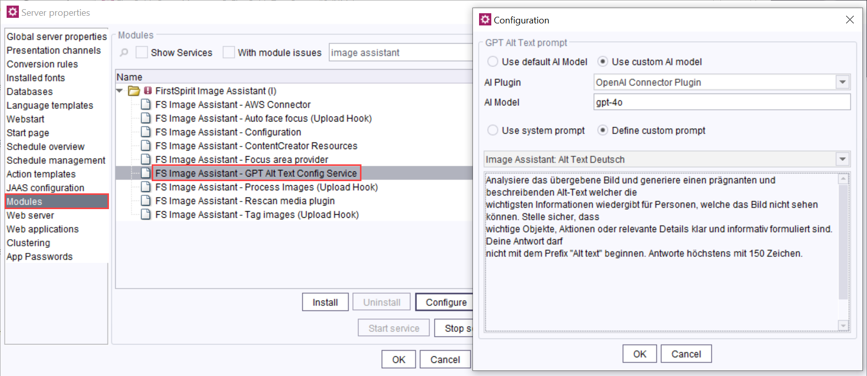 Use customised AI model