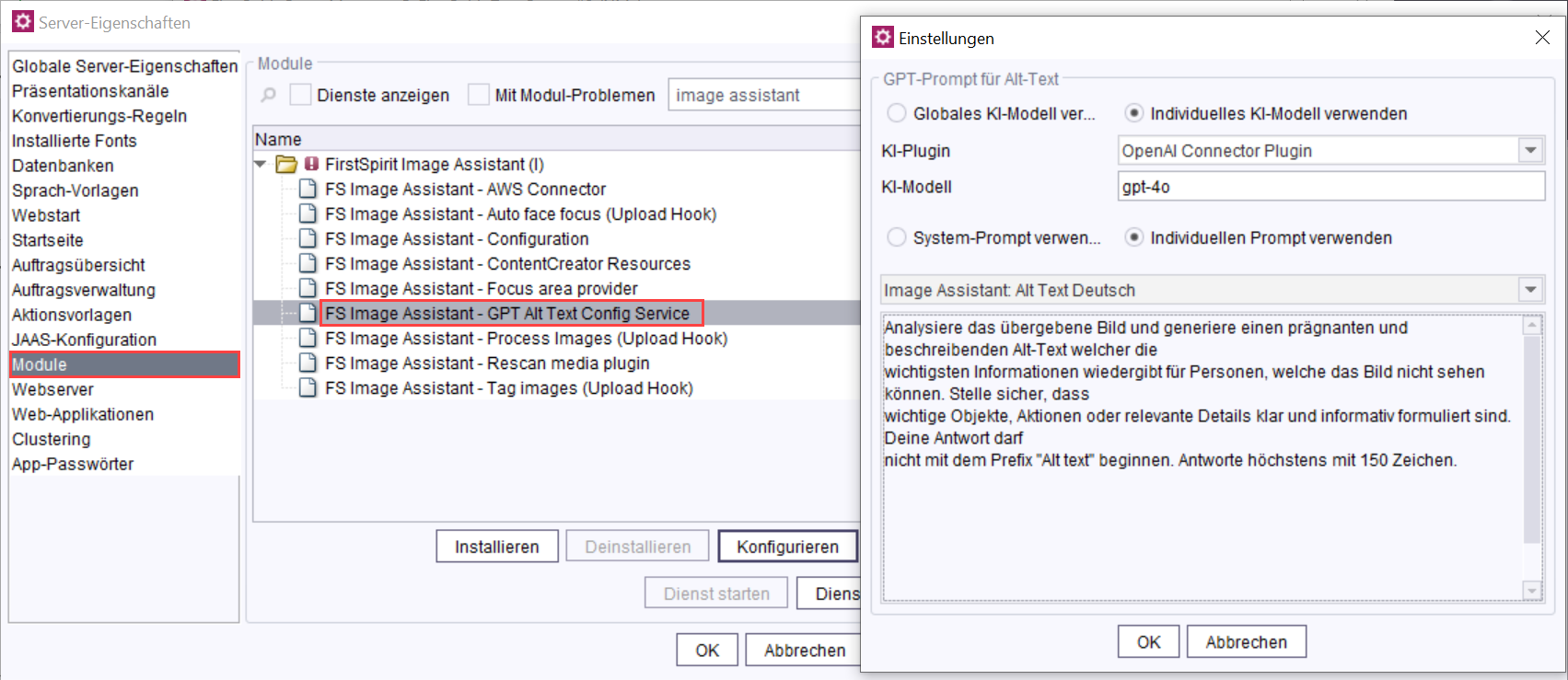 Individuelles KI-Model verwenden