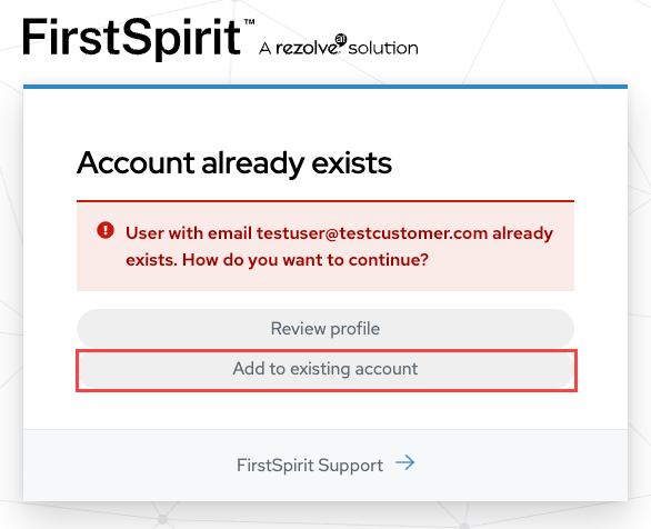 adding existing profile to new idp